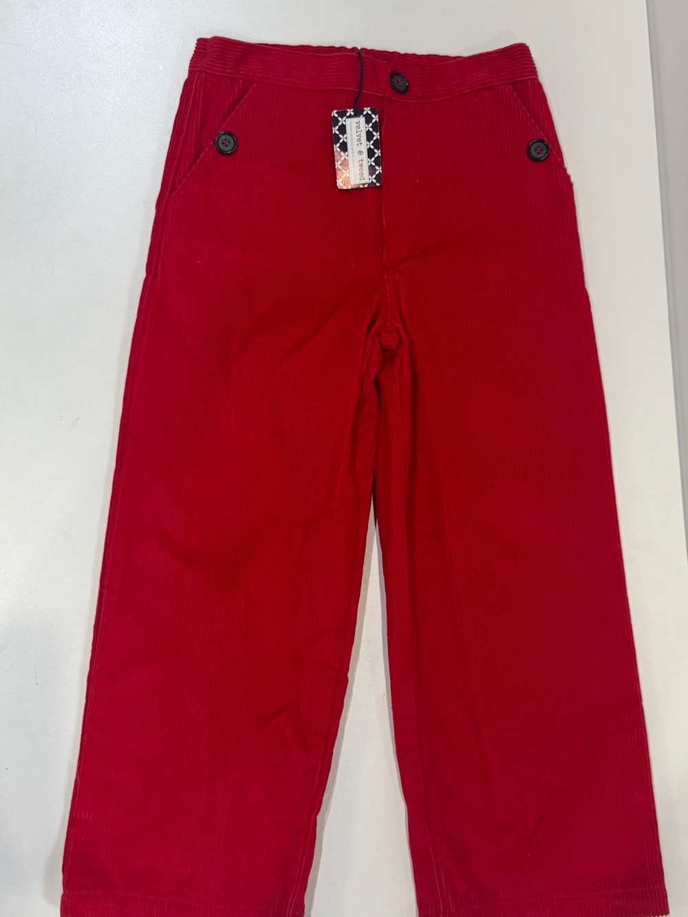 VELVET & TWEED -Kids Red Corduroy Pants